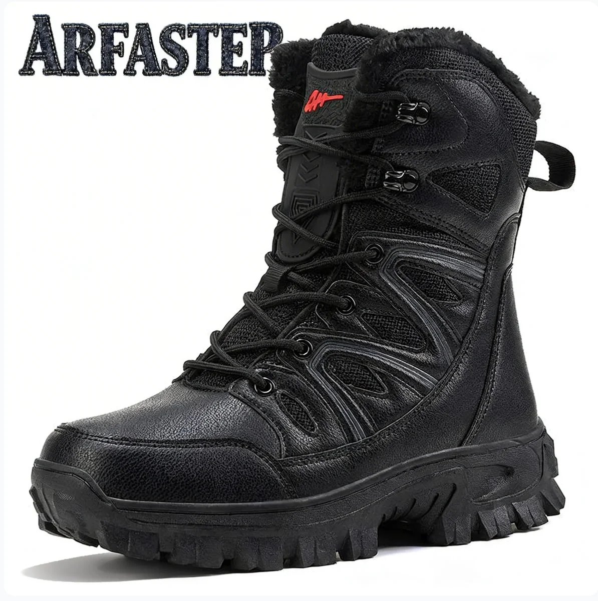 Men Winter Men Snow Boots Super WarmAS Men Hiking Boots High Quality Waterproof Leather Men's Boots Outdoor Motorcycle Boots