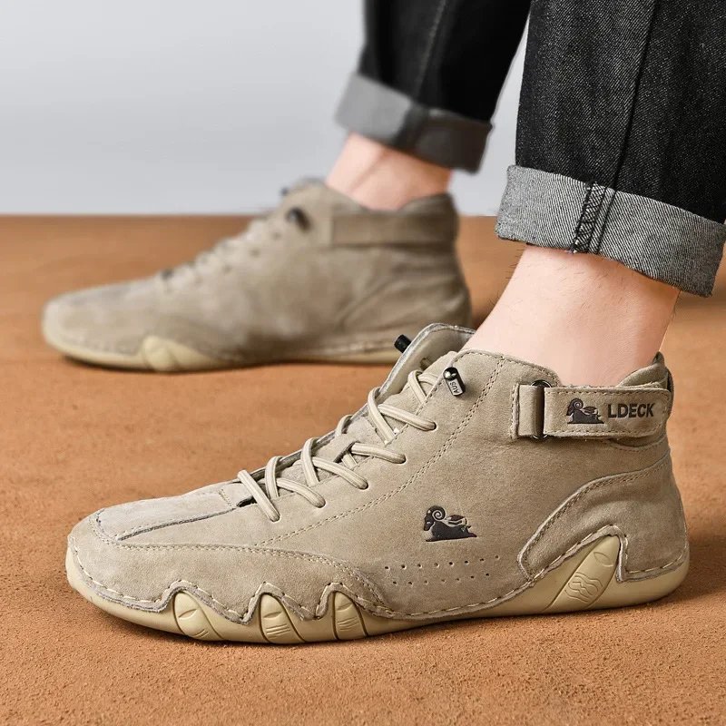 Fashion Men Shoes Brand Men's Boots Breathable Leather Men Ankle Boots Handmade Motorcycle Boots Outdoor Men's Sneakers Fashion Men Shoes Brand Men's Boots Breathable Leather Men Ankle Boots Handmade Motorcycle Boots Outdoor Men's Sneakers