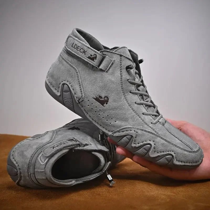 Fashion Men Shoes Brand Men's Boots Breathable Leather Men Ankle Boots Handmade Motorcycle Boots Outdoor Men's Sneakers Fashion Men Shoes Brand Men's Boots Breathable Leather Men Ankle Boots Handmade Motorcycle Boots Outdoor Men's Sneakers