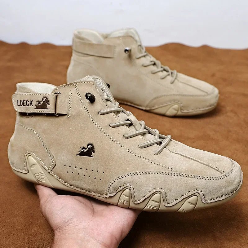 Fashion Men Shoes Brand Men's Boots Breathable Leather Men Ankle Boots Handmade Motorcycle Boots Outdoor Men's Sneakers Fashion Men Shoes Brand Men's Boots Breathable Leather Men Ankle Boots Handmade Motorcycle Boots Outdoor Men's Sneakers