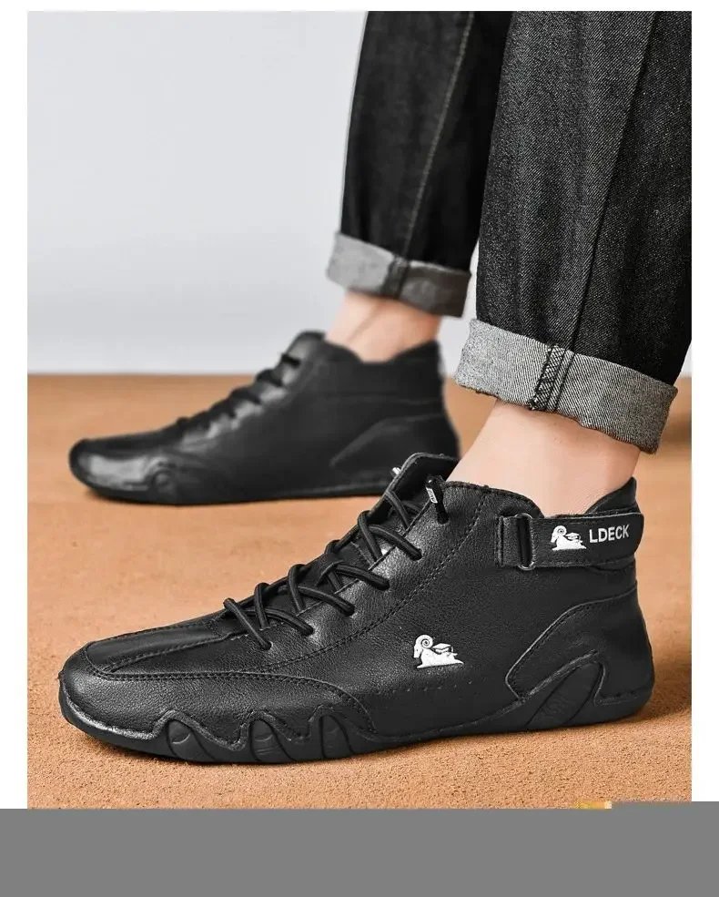 Fashion Men Shoes Brand Men's Boots Breathable Leather Men Ankle Boots Handmade Motorcycle Boots Outdoor Men's Sneakers Fashion Men Shoes Brand Men's Boots Breathable Leather Men Ankle Boots Handmade Motorcycle Boots Outdoor Men's Sneakers