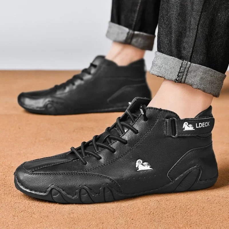 Fashion Men Shoes Brand Men's Boots Breathable Leather Men Ankle Boots Handmade Motorcycle Boots Outdoor Men's Sneakers Fashion Men Shoes Brand Men's Boots Breathable Leather Men Ankle Boots Handmade Motorcycle Boots Outdoor Men's Sneakers