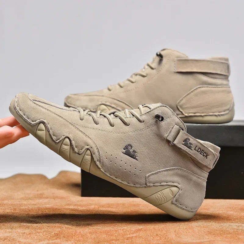 Fashion Men Shoes Brand Men's Boots Breathable Leather Men Ankle Boots Handmade Motorcycle Boots Outdoor Men's Sneakers Fashion Men Shoes Brand Men's Boots Breathable Leather Men Ankle Boots Handmade Motorcycle Boots Outdoor Men's Sneakers