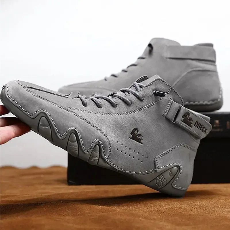 Fashion Men Shoes Brand Men's Boots Breathable Leather Men Ankle Boots Handmade Motorcycle Boots Outdoor Men's Sneakers Fashion Men Shoes Brand Men's Boots Breathable Leather Men Ankle Boots Handmade Motorcycle Boots Outdoor Men's Sneakers