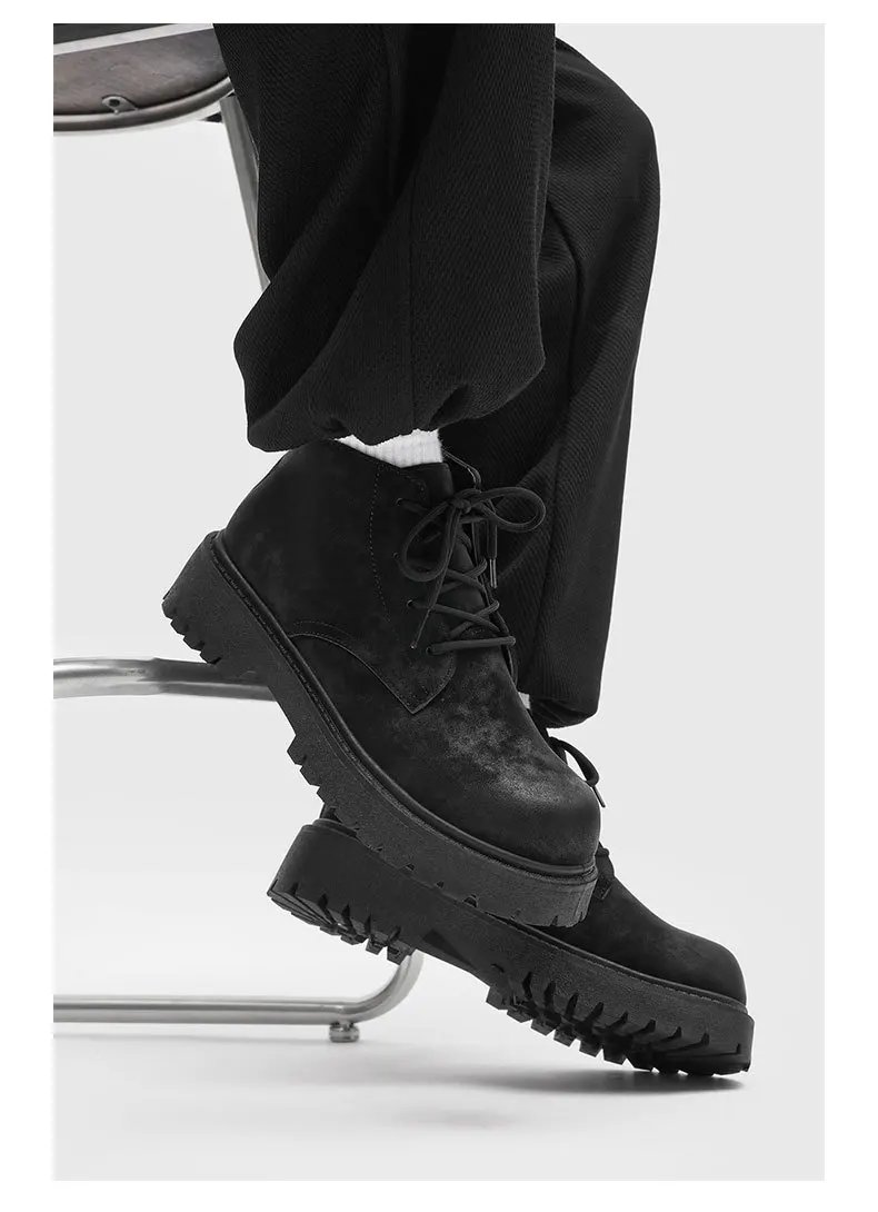 Men's Shoes 2026 Autumn New British Retro Style High Top Big Yellow Boots Outdoor Hiking Thick Soled Workwear Shoes Men's Shoes 2026 Autumn New British Retro Style High Top Big Yellow Boots Outdoor Hiking Thick Soled Workwear Shoes