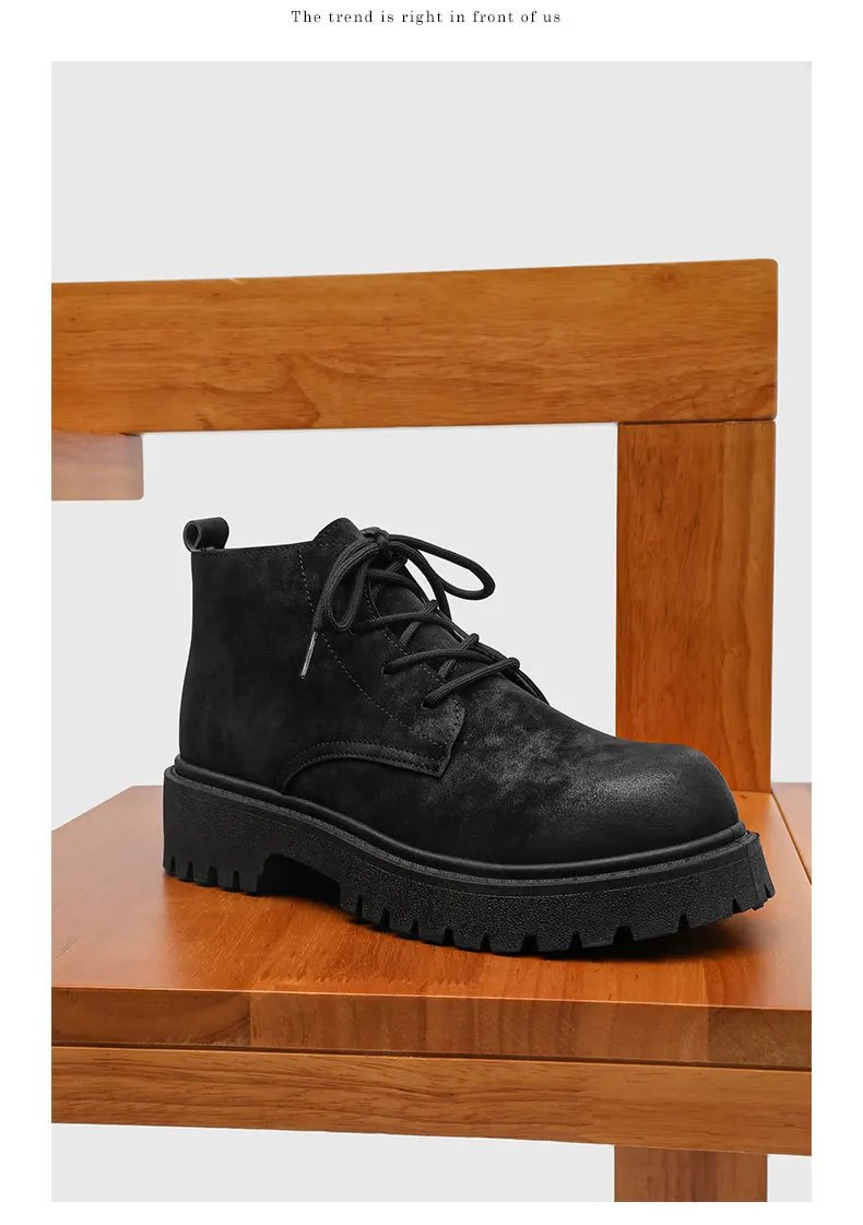 Men's Shoes 2026 Autumn New British Retro Style High Top Big Yellow Boots Outdoor Hiking Thick Soled Workwear Shoes Men's Shoes 2026 Autumn New British Retro Style High Top Big Yellow Boots Outdoor Hiking Thick Soled Workwear Shoes