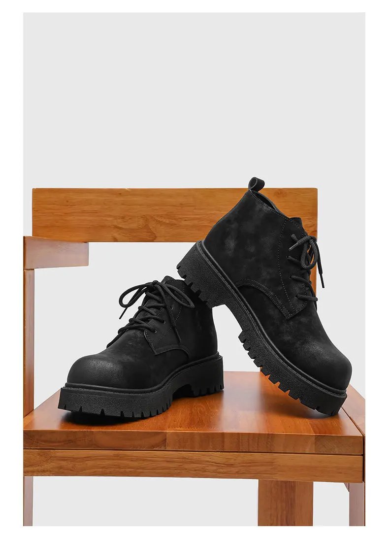 Men's Shoes 2026 Autumn New British Retro Style High Top Big Yellow Boots Outdoor Hiking Thick Soled Workwear Shoes Men's Shoes 2026 Autumn New British Retro Style High Top Big Yellow Boots Outdoor Hiking Thick Soled Workwear Shoes