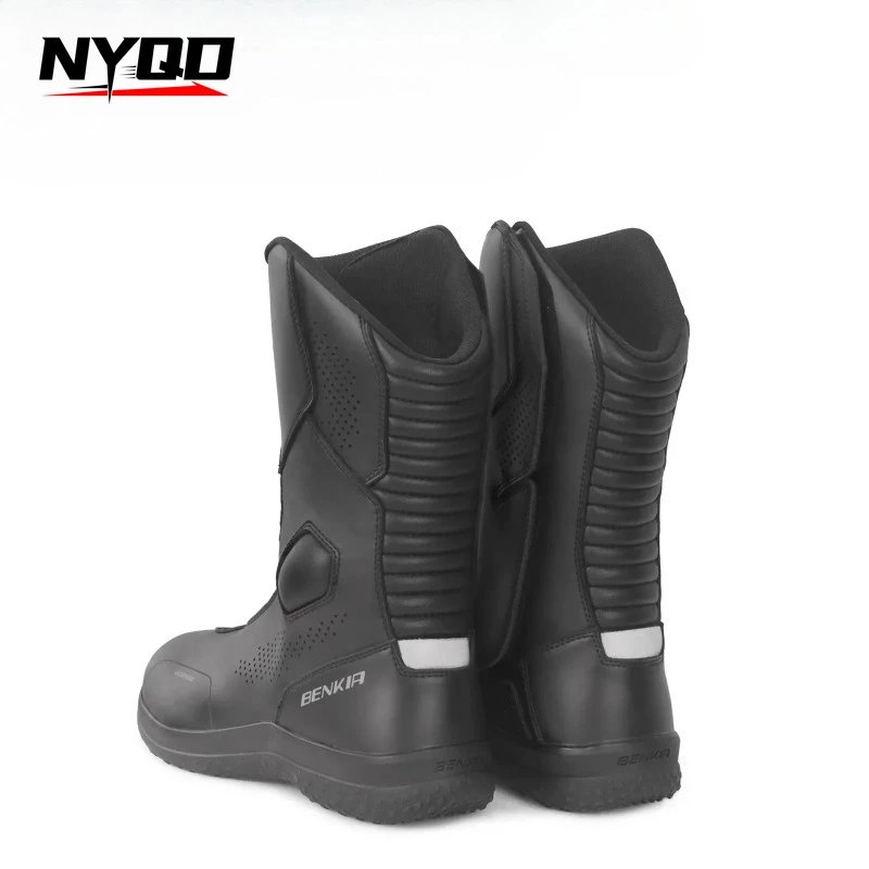 BENKIA HDF-SH210 Motorcycle Riding Boots Men Women Static Waterproof Breathable Wear-resistant and Anti Slip Riding Shoes