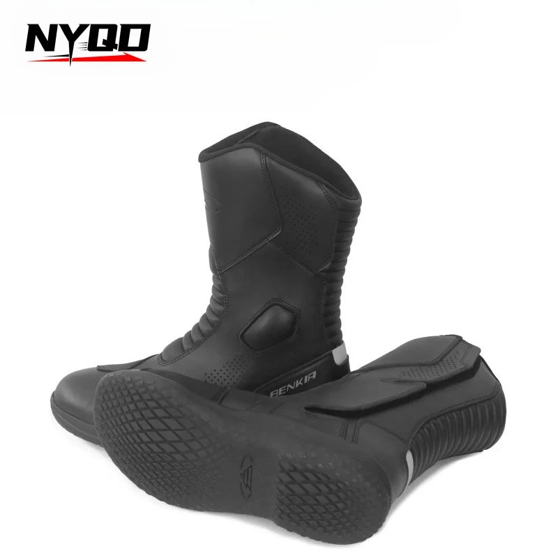 BENKIA HDF-SH210 Motorcycle Riding Boots Men Women Static Waterproof Breathable Wear-resistant and Anti Slip Riding Shoes