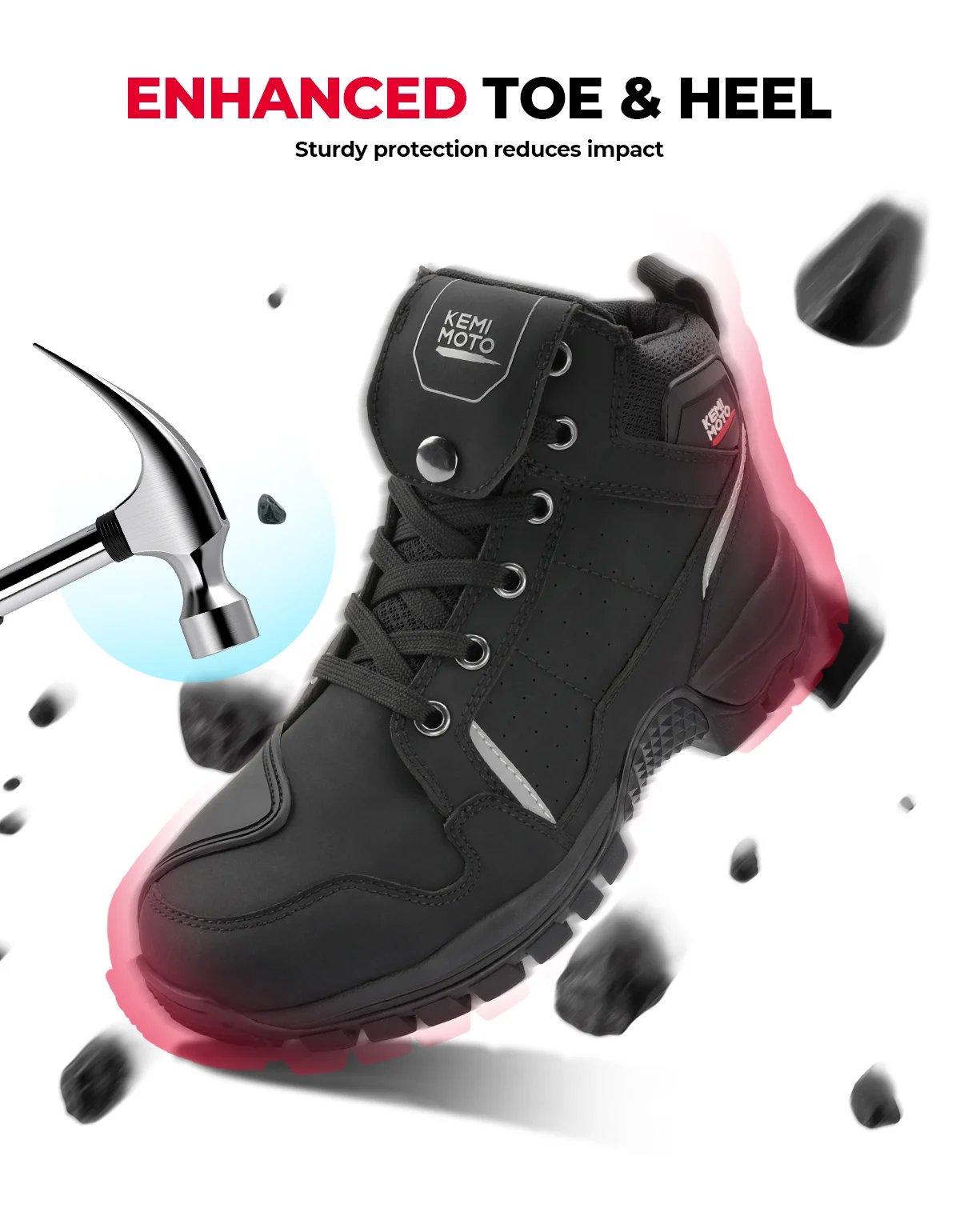 Waterproof Motorcycle Riding Shoes for Men Soft Comfortable Lining Breathable Ankle Protection Anti-Slip Camping Outdoor Boots