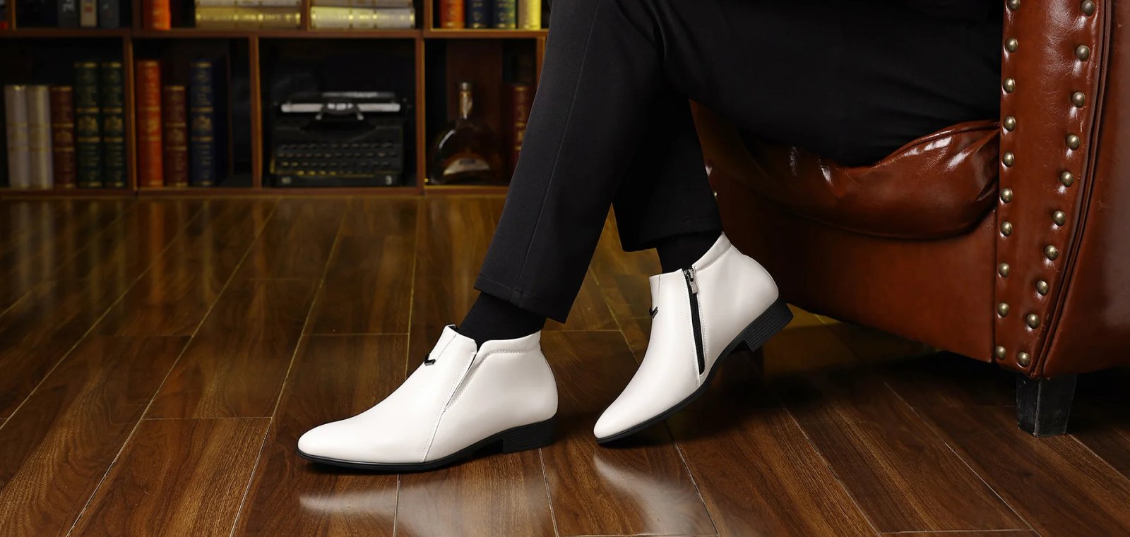 Retro Men Ankle Boots Luxury High-top Men Leather Shoes High Quality Non-Slip Motorcycle Boots Fashion Zipper Men Boots Big Size