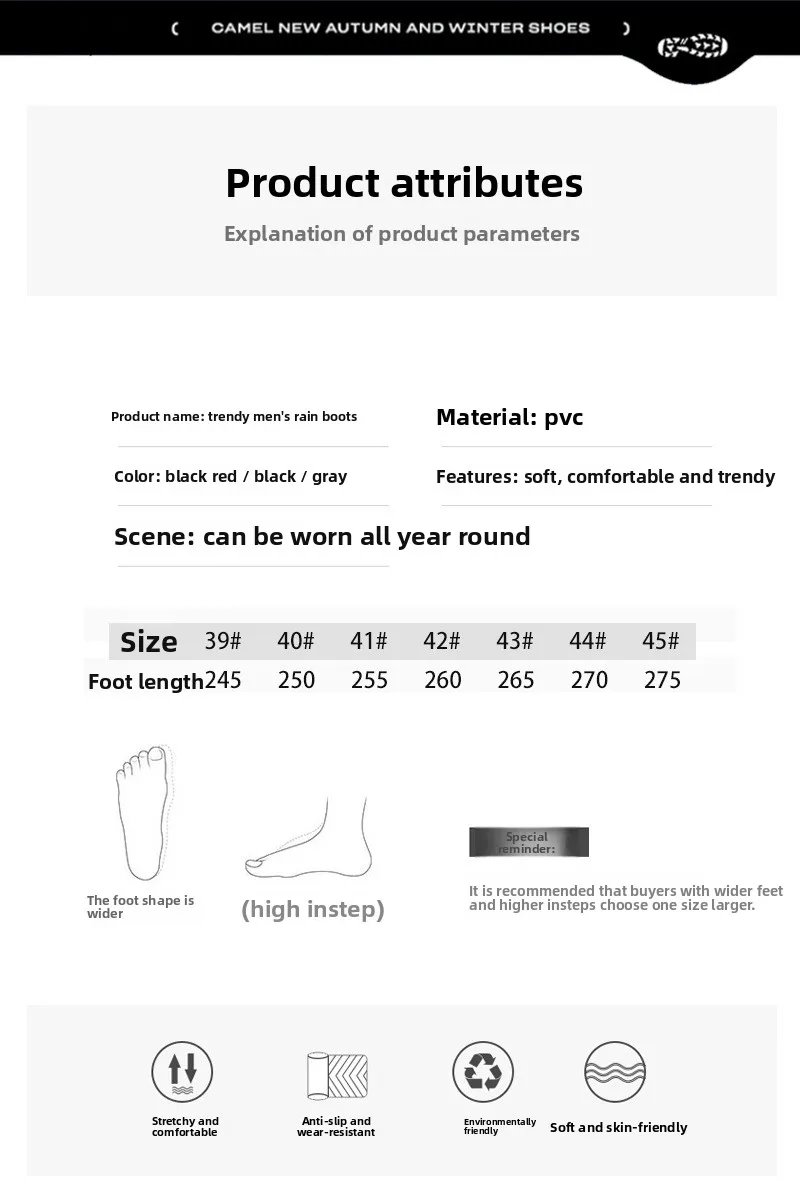 Rain Shoes Men's Medium Tube Non-slip Waterproof Shoes Outdoor Water Boots Thermal Short Tube Rubber Shoes Men