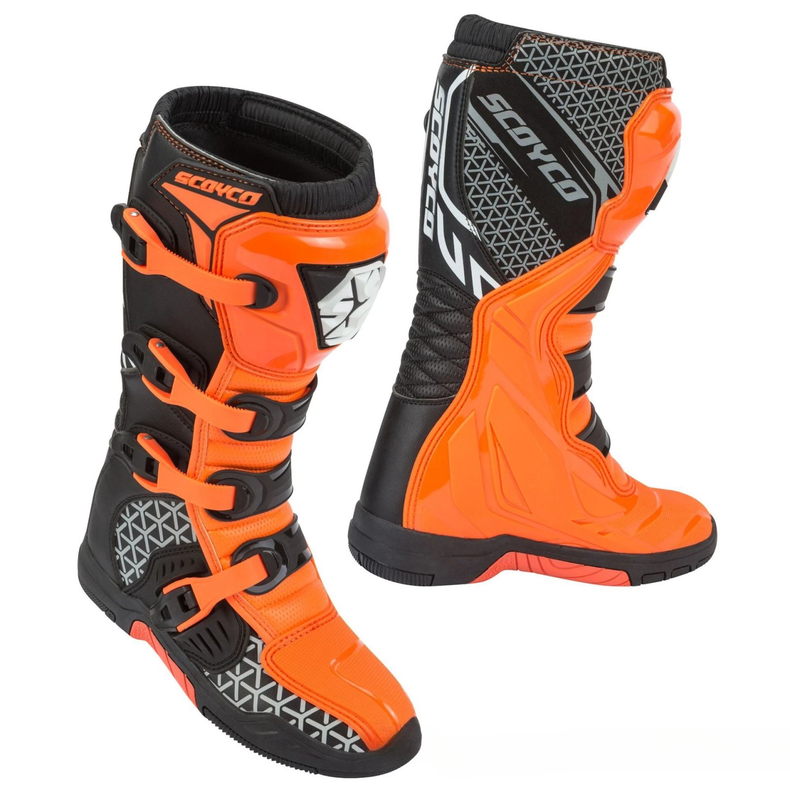 SCOYCO Motorcycle Riding Protective Boots Nee-High Anti-drop Motocross Boots Anti-Slip All-Terrain Grip MotobikeWaterproof Shoes