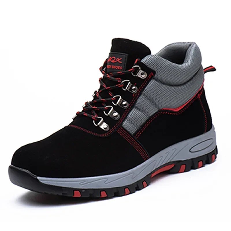 Comfortable Men Winter Boots Durable Safety Shoes With Steel Toe Cap Anti-smash Sneakers Puncture-Proof Indestructible Shoes