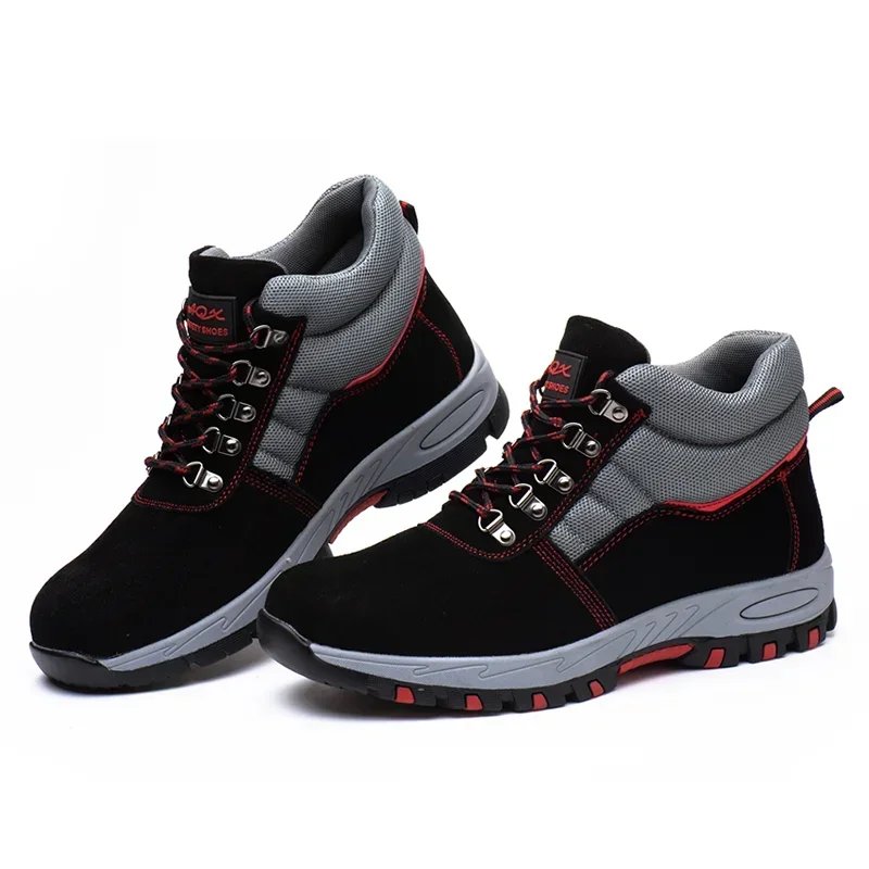 Comfortable Men Winter Boots Durable Safety Shoes With Steel Toe Cap Anti-smash Sneakers Puncture-Proof Indestructible Shoes