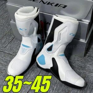 BENKIA Motorcycle Racing Boots Men Women Waterproof Breathable Motorbike Riding Shoes Men’s Outdoor Hiking and Off-road Boots