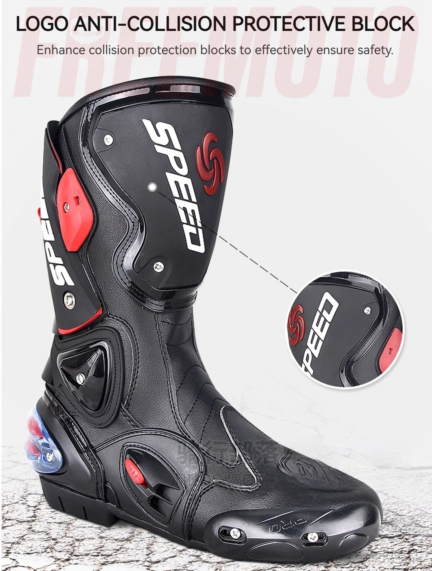 Men Motorcycle Racing Boots Motorbike Protective Gear Shift Microfiber Protection Riding Long Boots for Motocross Men Motorcycle Racing Boots Motorbike Protective Gear Shift Microfiber Protection Riding Long Boots for Motocross