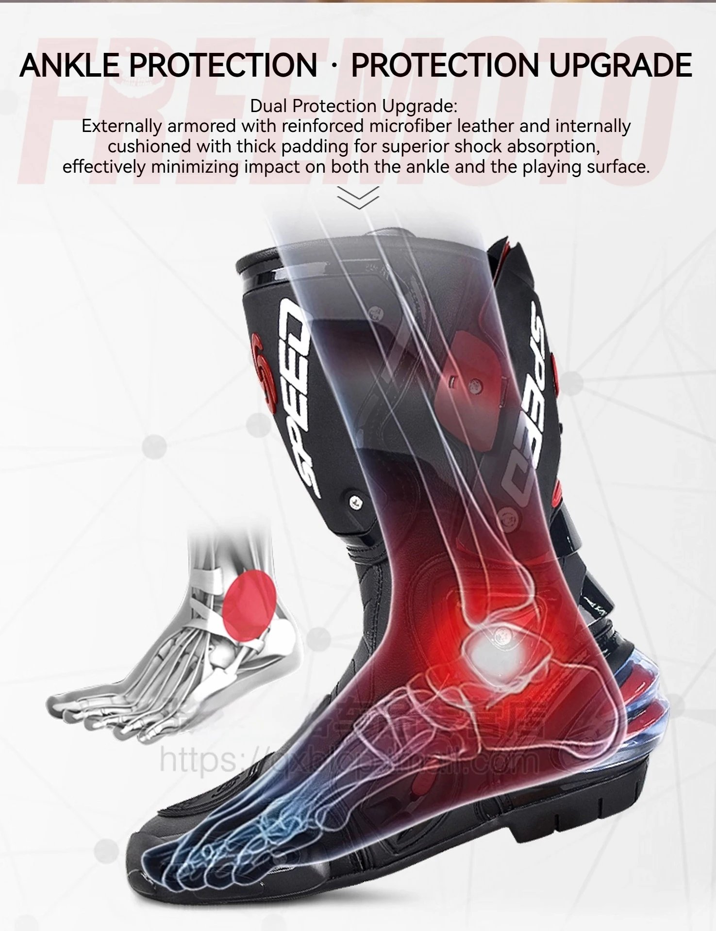 Men Motorcycle Racing Boots Motorbike Protective Gear Shift Microfiber Protection Riding Long Boots for Motocross Men Motorcycle Racing Boots Motorbike Protective Gear Shift Microfiber Protection Riding Long Boots for Motocross