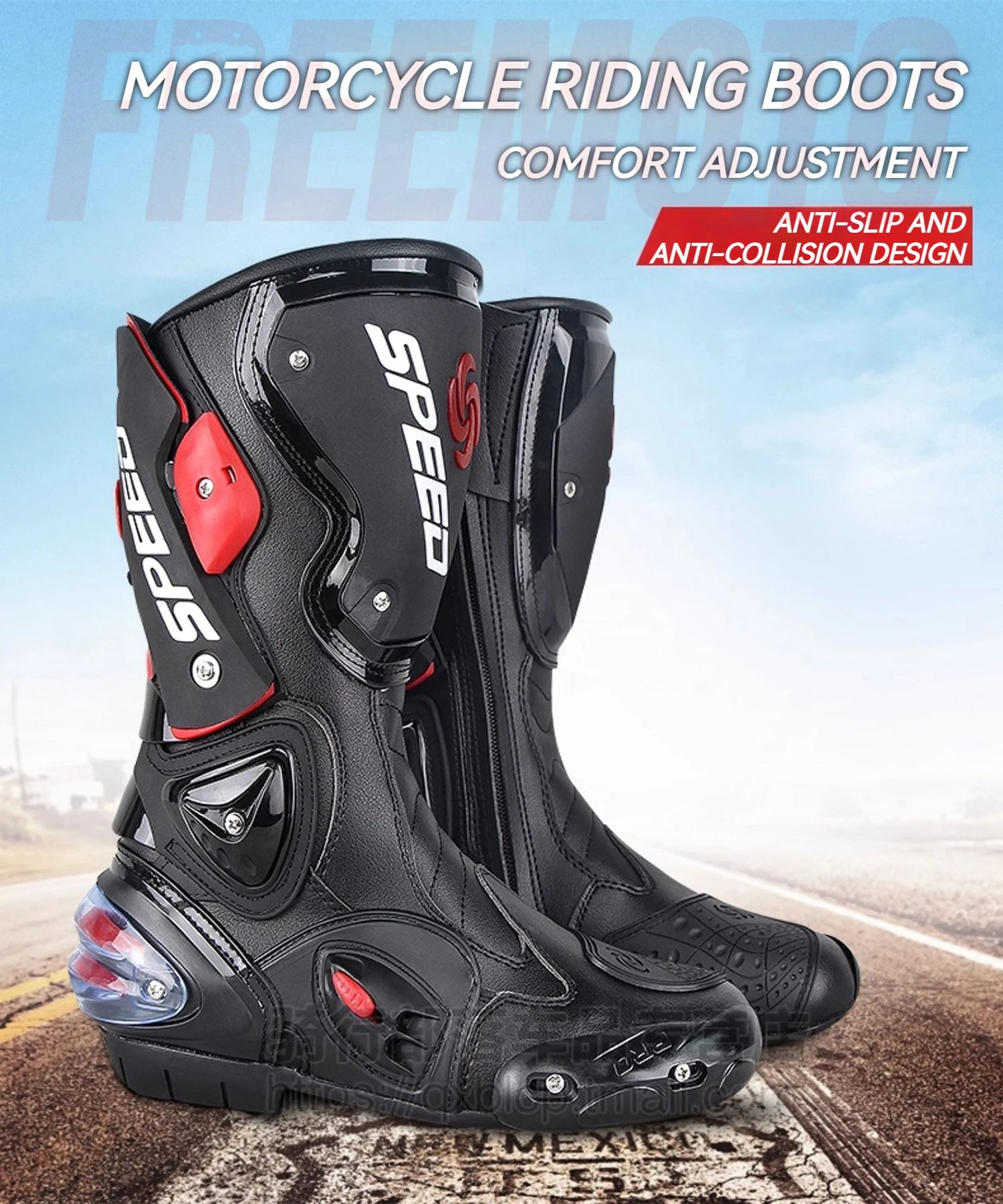 Men Motorcycle Racing Boots Motorbike Protective Gear Shift Microfiber Protection Riding Long Boots for Motocross Men Motorcycle Racing Boots Motorbike Protective Gear Shift Microfiber Protection Riding Long Boots for Motocross