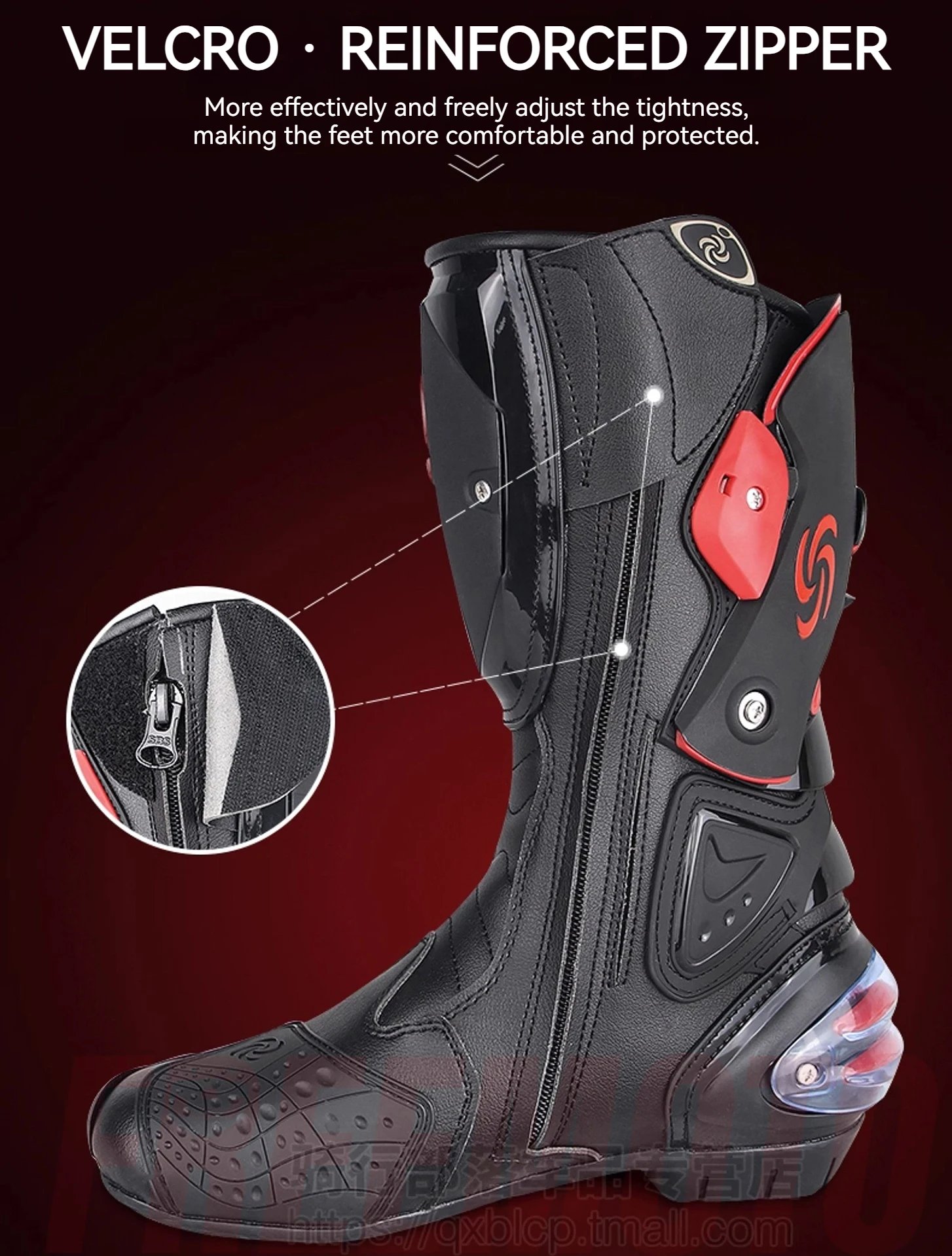 Men Motorcycle Racing Boots Motorbike Protective Gear Shift Microfiber Protection Riding Long Boots for Motocross Men Motorcycle Racing Boots Motorbike Protective Gear Shift Microfiber Protection Riding Long Boots for Motocross