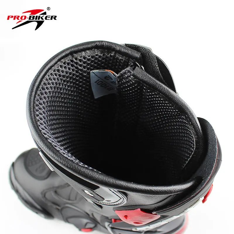 Men Motorcycle Racing Boots Motorbike Protective Gear Shift Microfiber Protection Riding Long Boots for Motocross