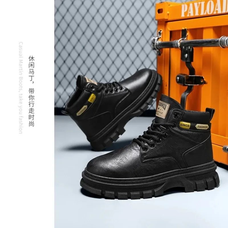 Retro Men Platform Boots 2026 Fashion Lace Ankle Boots Exquisite High Top Casual Shoes for Man Quality Work Boots Zapatos Hombre Retro Men Platform Boots 2026 Fashion Lace Ankle Boots Exquisite High Top Casual Shoes for Man Quality Work Boots Zapatos Hombre
