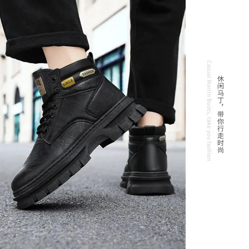 Retro Men Platform Boots 2026 Fashion Lace Ankle Boots Exquisite High Top Casual Shoes for Man Quality Work Boots Zapatos Hombre Retro Men Platform Boots 2026 Fashion Lace Ankle Boots Exquisite High Top Casual Shoes for Man Quality Work Boots Zapatos Hombre