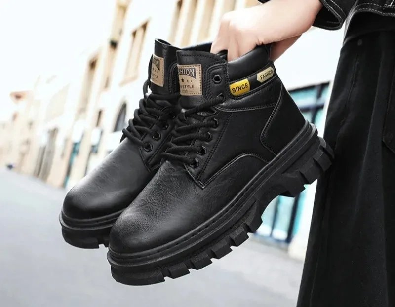 Retro Men Platform Boots 2026 Fashion Lace Ankle Boots Exquisite High Top Casual Shoes for Man Quality Work Boots Zapatos Hombre Retro Men Platform Boots 2026 Fashion Lace Ankle Boots Exquisite High Top Casual Shoes for Man Quality Work Boots Zapatos Hombre