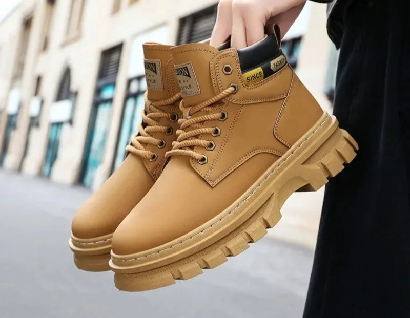 Retro Men Platform Boots 2026 Fashion Lace Ankle Boots Exquisite High Top Casual Shoes for Man Quality Work Boots Zapatos Hombre Retro Men Platform Boots 2026 Fashion Lace Ankle Boots Exquisite High Top Casual Shoes for Man Quality Work Boots Zapatos Hombre