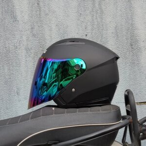 Dual lens semi covered motorcycle helmet suitable for both men and women Casco para Motos JIEKAI-512