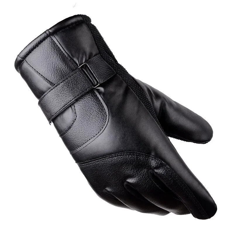 Men's Winter Thickened Fleece Lined Touchscreen Waterproof Windproof Cold Resistant Motorcycle Riding Outdoor Skiing Gloves