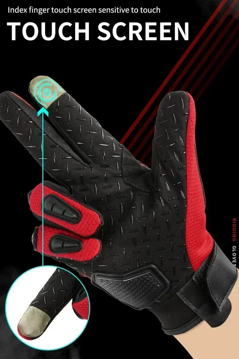 2026 NEW Stainless Steel Summer Full Finger Motorcycle Gloves Men Women Anti Fall Breathable Off Road Riding Gear