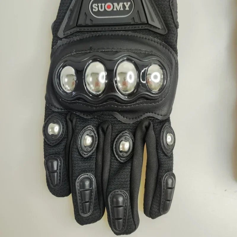 2026 NEW Stainless Steel Summer Full Finger Motorcycle Gloves Men Women Anti Fall Breathable Off Road Riding Gear