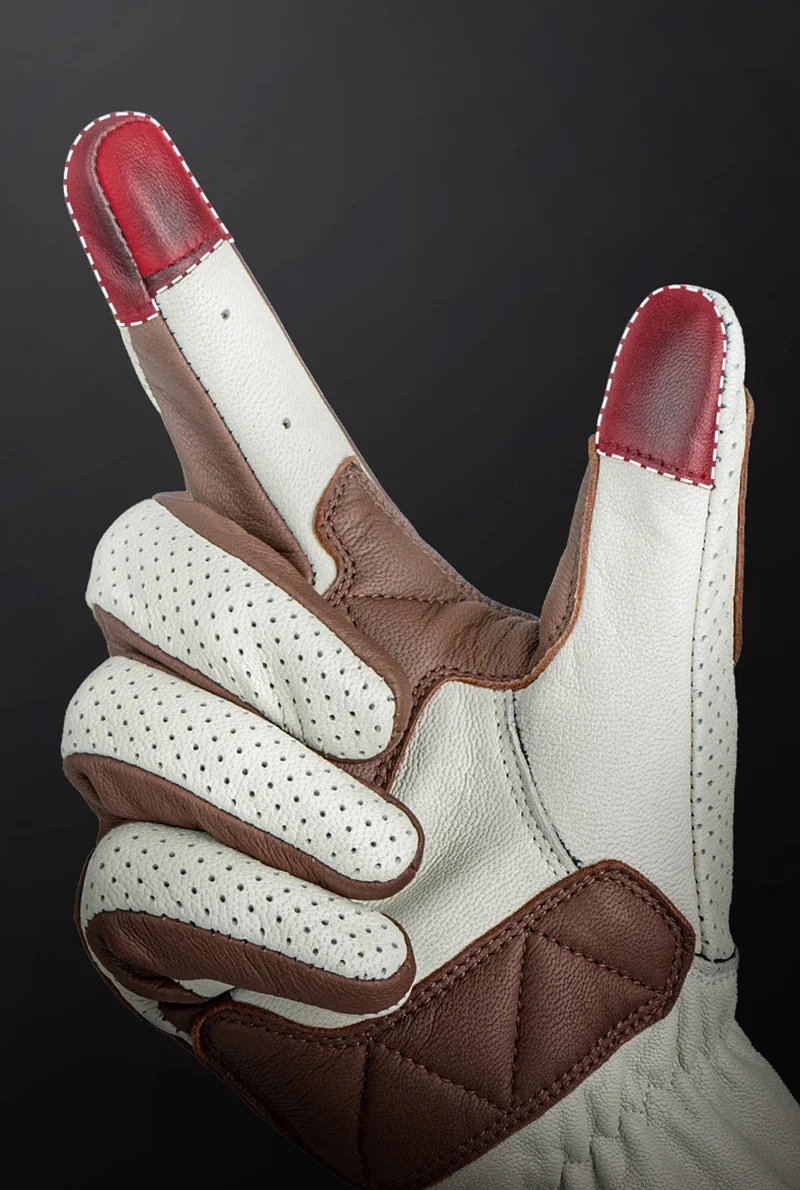 Motorcycle Motocross Riding Work Gloves Brown Retro Style Touchscreen Breathable Leather Glove Moto gear gp for Harley Adventure Motorcycle Motocross Riding Work Gloves Brown Retro Style Touchscreen Breathable Leather Glove Moto gear gp for Harley Adventure