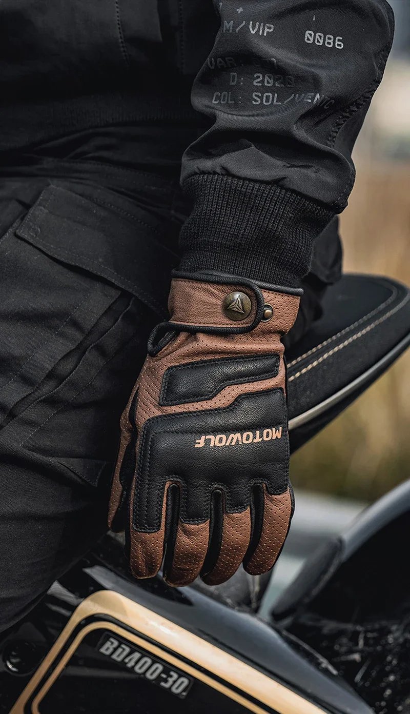 Motorcycle Motocross Riding Work Gloves Brown Retro Style Touchscreen Breathable Leather Glove Moto gear gp for Harley Adventure Motorcycle Motocross Riding Work Gloves Brown Retro Style Touchscreen Breathable Leather Glove Moto gear gp for Harley Adventure