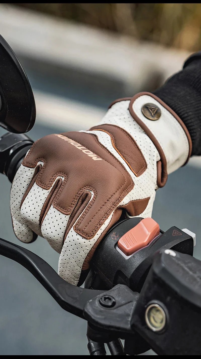 Motorcycle Motocross Riding Work Gloves Brown Retro Style Touchscreen Breathable Leather Glove Moto gear gp for Harley Adventure Motorcycle Motocross Riding Work Gloves Brown Retro Style Touchscreen Breathable Leather Glove Moto gear gp for Harley Adventure