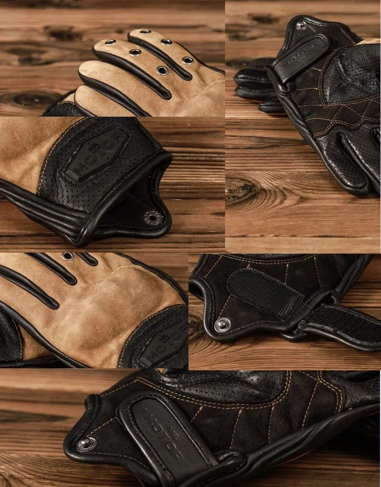 Retro Motorcycles Riding Hiking Man's Leather Gloves MR MOTOR Mountain Cowhide Dirt Bike ATV MTB Moto gp Accessories Touch Glove Retro Motorcycles Riding Hiking Man's Leather Gloves MR MOTOR Mountain Cowhide Dirt Bike ATV MTB Moto gp Accessories Touch Glove