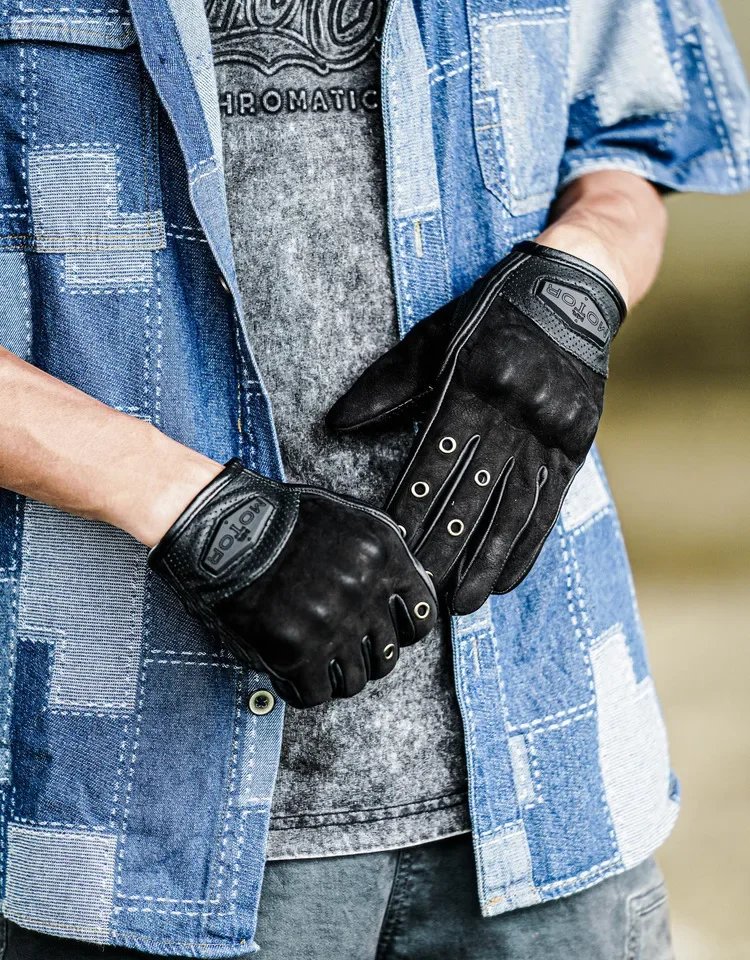 Retro Motorcycles Riding Hiking Man's Leather Gloves MR MOTOR Mountain Cowhide Dirt Bike ATV MTB Moto gp Accessories Touch Glove Retro Motorcycles Riding Hiking Man's Leather Gloves MR MOTOR Mountain Cowhide Dirt Bike ATV MTB Moto gp Accessories Touch Glove
