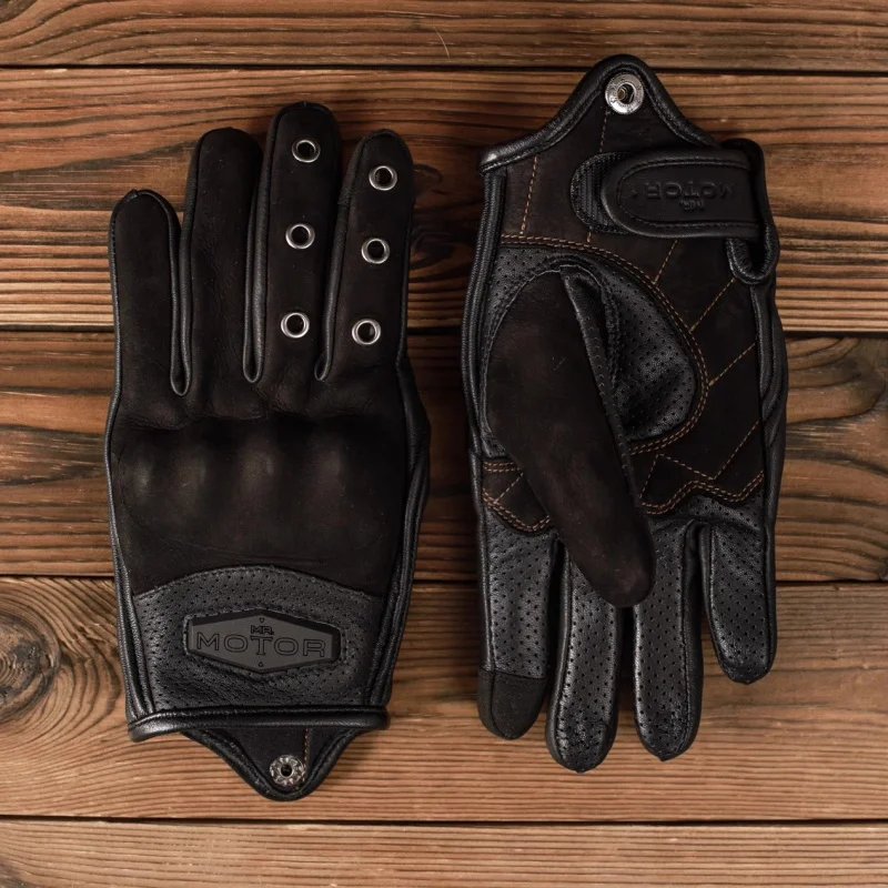 Retro Motorcycles Riding Hiking Man's Leather Gloves MR MOTOR Mountain Cowhide Dirt Bike ATV MTB Moto gp Accessories Touch Glove