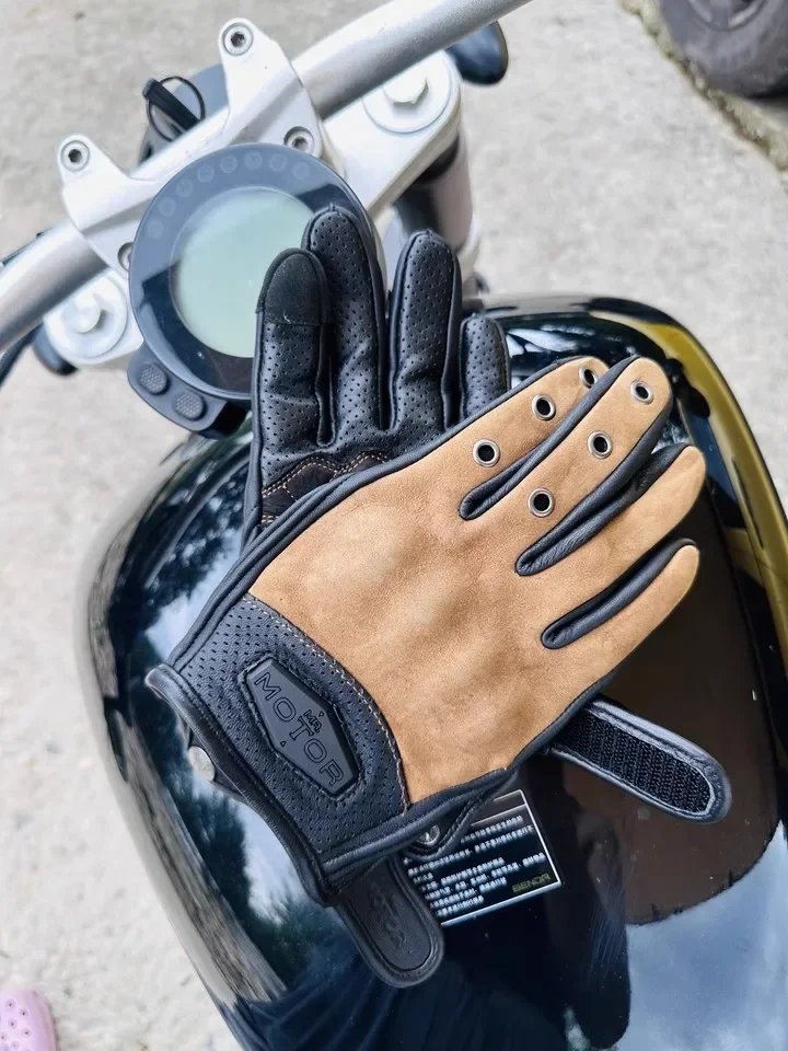 Retro Motorcycles Riding Hiking Man's Leather Gloves MR MOTOR Mountain Cowhide Dirt Bike ATV MTB Moto gp Accessories Touch Glove Retro Motorcycles Riding Hiking Man's Leather Gloves MR MOTOR Mountain Cowhide Dirt Bike ATV MTB Moto gp Accessories Touch Glove