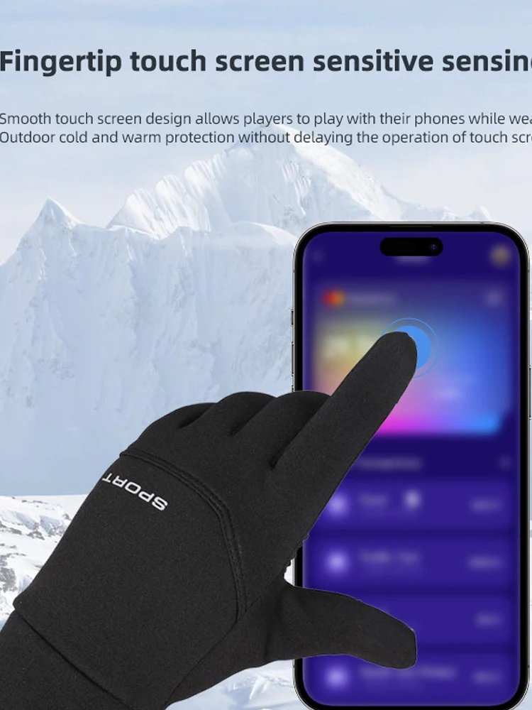 2023 Black Winter Warm Full Fingers Waterproof Cycling Outdoor Sports Running Motorcycle Ski Touch Screen Fleece Gloves guantes 2023 Black Winter Warm Full Fingers Waterproof Cycling Outdoor Sports Running Motorcycle Ski Touch Screen Fleece Gloves guantes