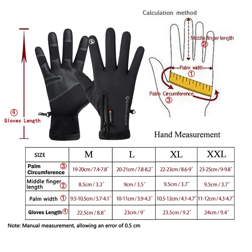 Motorcycle Gloves Touch Screen Motorbike Riding Gloves Winter Thermal Fleece Lined Water Resistant Skin-Friendly Cycling Gloves Motorcycle Gloves Touch Screen Motorbike Riding Gloves Winter Thermal Fleece Lined Water Resistant Skin-Friendly Cycling Gloves