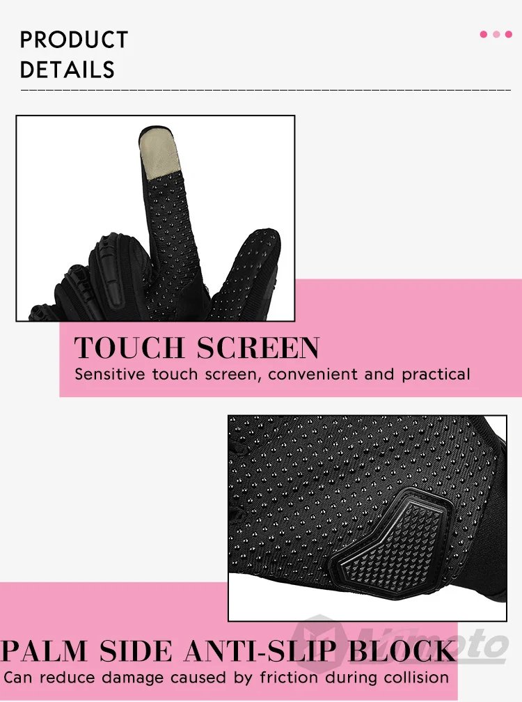 2025 New SUOMY Summer Pink Series Gloves Women's Cycling Gloves for Motorbike Touchscreen Protective Motorcycle Gloves Lady Girl