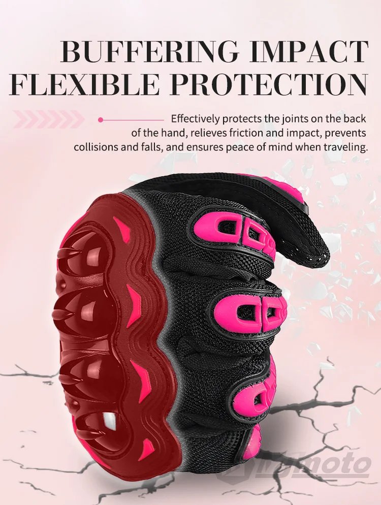 2025 New SUOMY Summer Pink Series Gloves Women's Cycling Gloves for Motorbike Touchscreen Protective Motorcycle Gloves Lady Girl