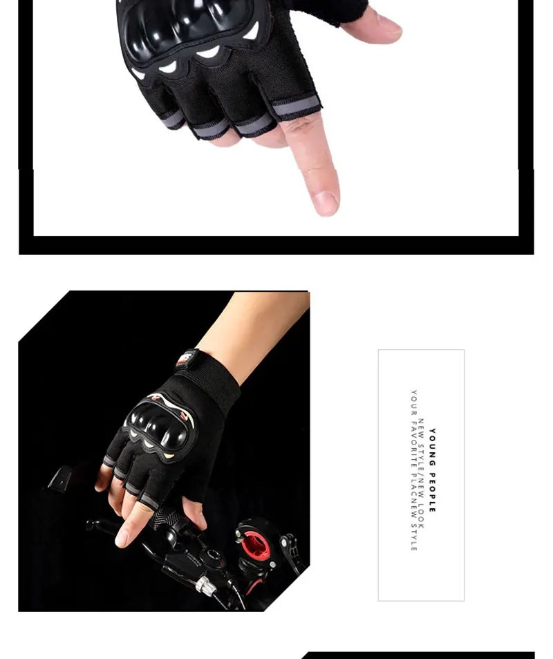 Men Half Finger Gloves Slip Rresistant Wear-resistant Racing Off-road Shatterproof Breathable Motorcycle Bicycle Tactical Glove Men Half Finger Gloves Slip Rresistant Wear-resistant Racing Off-road Shatterproof Breathable Motorcycle Bicycle Tactical Glove