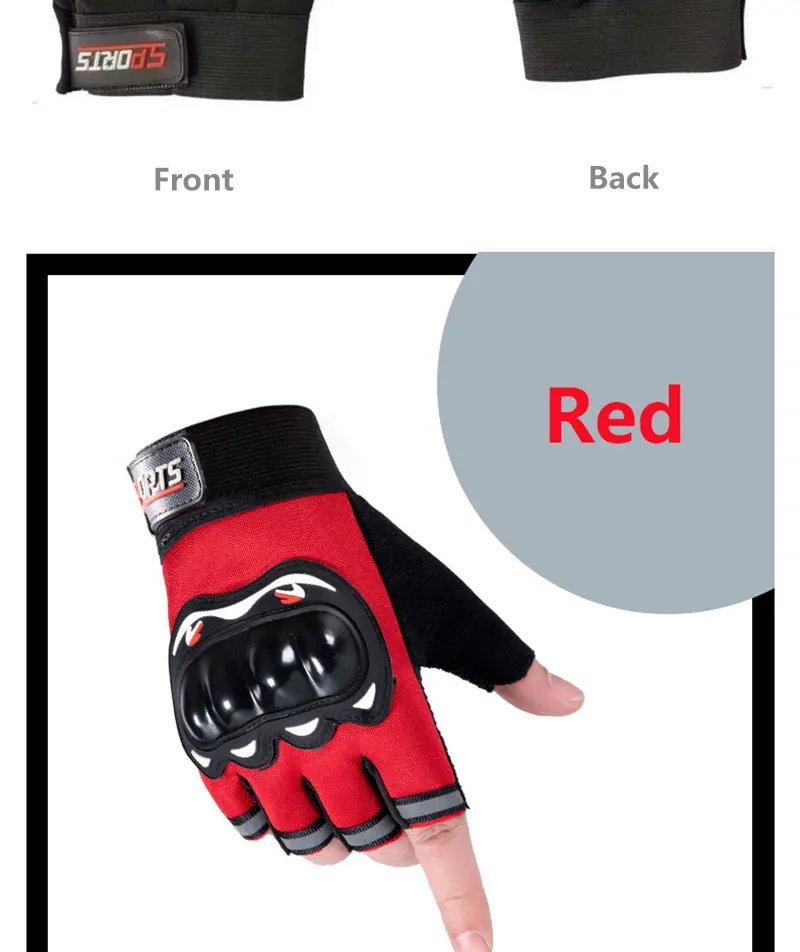 Men Half Finger Gloves Slip Rresistant Wear-resistant Racing Off-road Shatterproof Breathable Motorcycle Bicycle Tactical Glove Men Half Finger Gloves Slip Rresistant Wear-resistant Racing Off-road Shatterproof Breathable Motorcycle Bicycle Tactical Glove