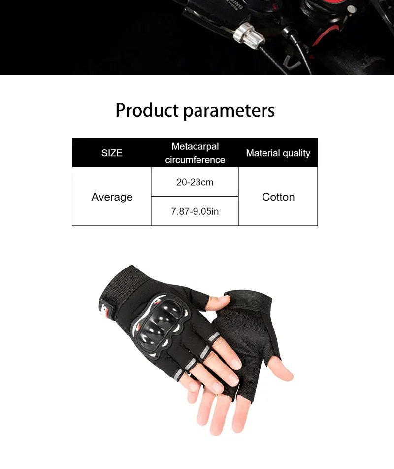 Men Half Finger Gloves Slip Rresistant Wear-resistant Racing Off-road Shatterproof Breathable Motorcycle Bicycle Tactical Glove Men Half Finger Gloves Slip Rresistant Wear-resistant Racing Off-road Shatterproof Breathable Motorcycle Bicycle Tactical Glove