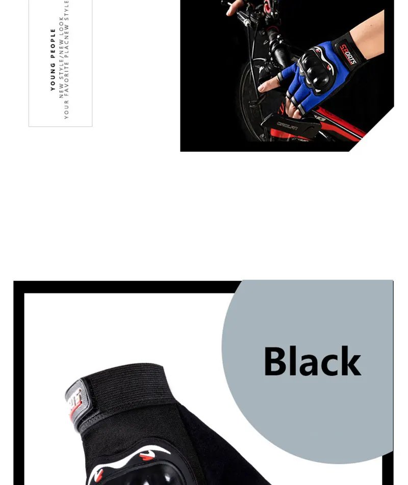 Men Half Finger Gloves Slip Rresistant Wear-resistant Racing Off-road Shatterproof Breathable Motorcycle Bicycle Tactical Glove Men Half Finger Gloves Slip Rresistant Wear-resistant Racing Off-road Shatterproof Breathable Motorcycle Bicycle Tactical Glove