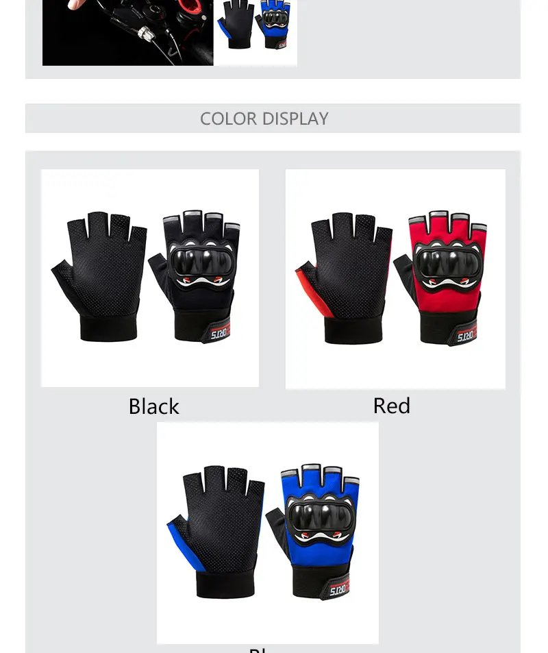 Men Half Finger Gloves Slip Rresistant Wear-resistant Racing Off-road Shatterproof Breathable Motorcycle Bicycle Tactical Glove Men Half Finger Gloves Slip Rresistant Wear-resistant Racing Off-road Shatterproof Breathable Motorcycle Bicycle Tactical Glove