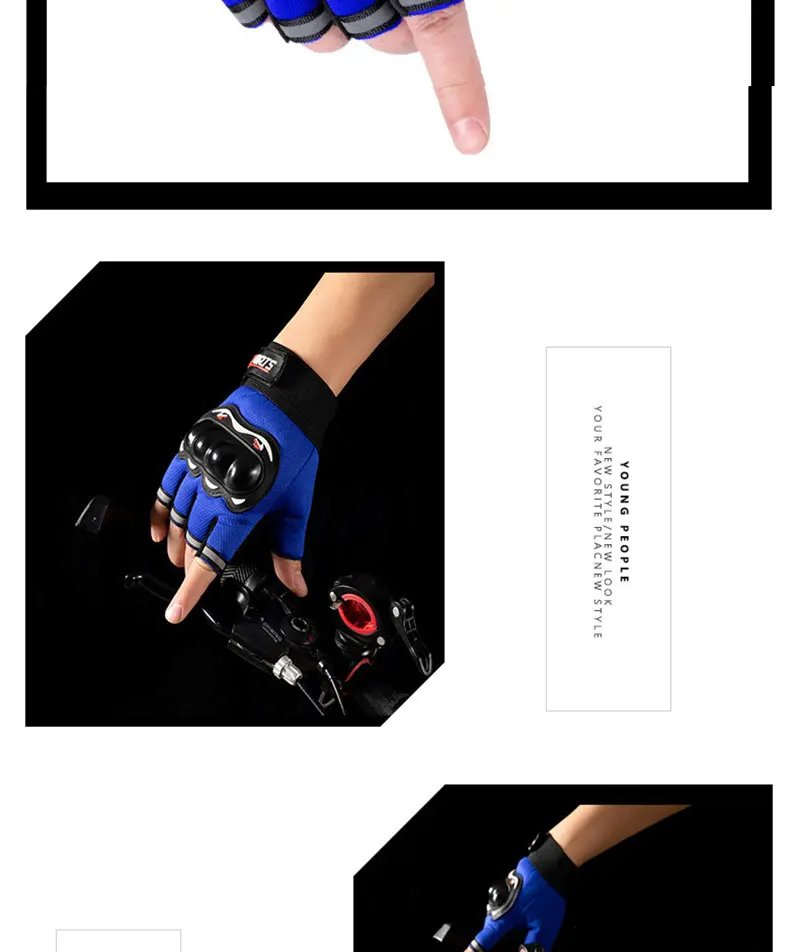 Men Half Finger Gloves Slip Rresistant Wear-resistant Racing Off-road Shatterproof Breathable Motorcycle Bicycle Tactical Glove Men Half Finger Gloves Slip Rresistant Wear-resistant Racing Off-road Shatterproof Breathable Motorcycle Bicycle Tactical Glove